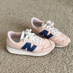 New Balance Women's Blush and Navy Sneakers